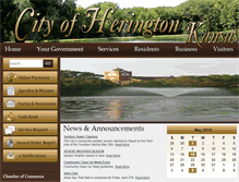 Tablet Screenshot of cityofherington.com